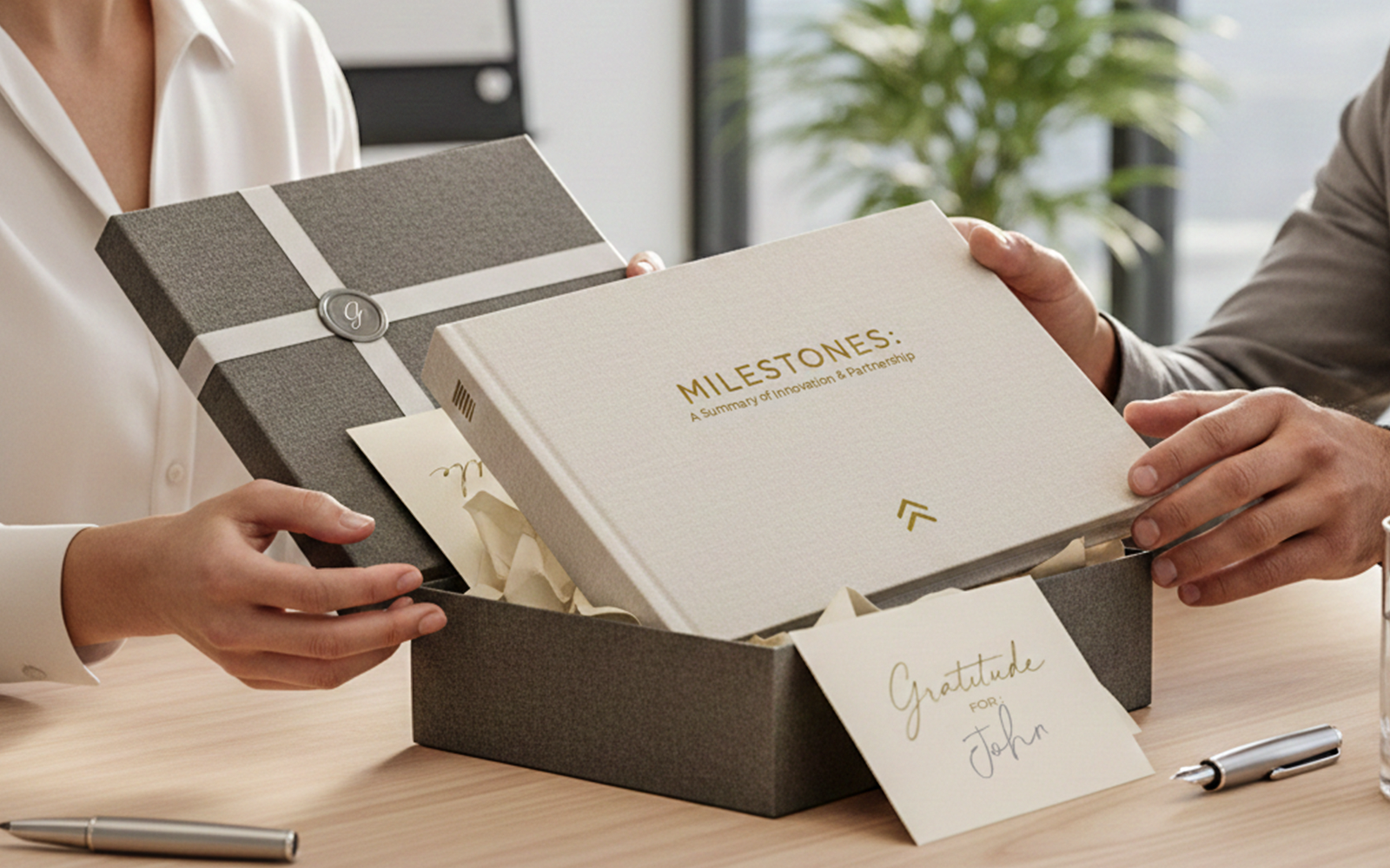 Sélection de produits imprimés personnalisés pour cadeaux d'entreprise: cartes, calendriers, packaging et objets promotionnels